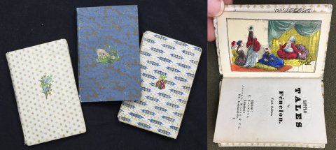 In the 19th century publishing books for children became more specialised and colourful. This set of little books would once have had their own card box with the library name, but this has been lost over time.