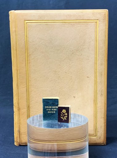 The two smallest items in the collection: an almanac for 1841, and a collection of songs, which includes music and engravings. The latter comes from a collection of tiny books by this publisher that includes a small case with a magnifying glass. Sometimes the smaller books were a publisher's way of testing what was mechanically possible.