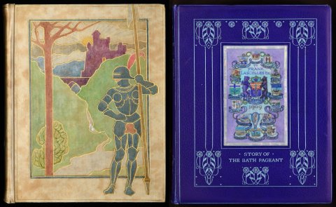 Cedric Chivers created the vellucent technique for bookbindings, whereby a very thin layer of vellum was laid over a colourful image. He used it to great effect in different ways from binding entire books using this technique, to inserting a panel illustration as part of the binding of a book.